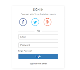 Bootstrap example and template. login box modal