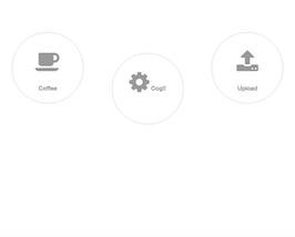 Bootstrap Rounded animated icons example