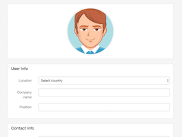 Bootstrap example and template. Edit profile page