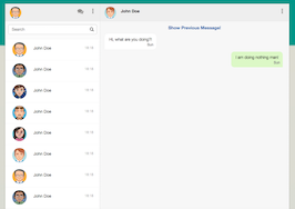 Bootstrap example and template. Whatsapp web chat template