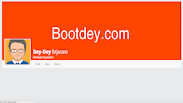 Bootstrap example and template. Profile header with carousel