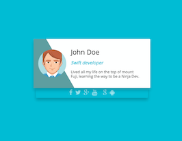 Bootstrap profile card with animation example