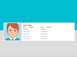 Bootstrap example and template. Profile card with header