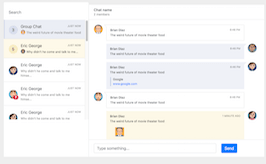 Bootstrap bs4 chat messenger example