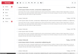 Bootstrap bs4 beta email inbox example