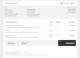 Bootstrap bs4 invoice example