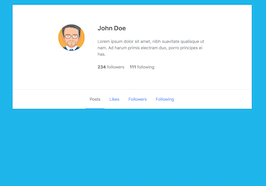Bootstrap bs4 simple profile header example