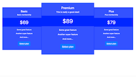 Bootstrap bs4 promo pricing table example