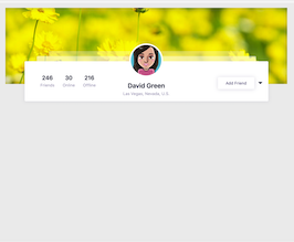 Bootstrap example and template. social network profile head