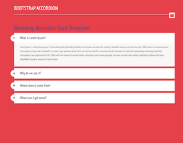 Bootstrap Bootstrap accordion Start Templates example