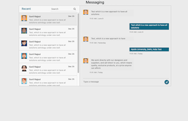 Bootstrap example and template. bs4 Message Chat Box