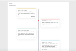 Bootstrap bs4 simple timeline example