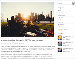 Bootstrap example and template. bs4 blog post image