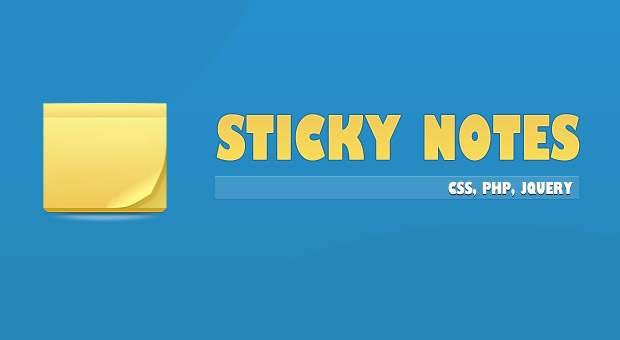 Bootstrap framework utility Sticky Notes With PHP and jQuery