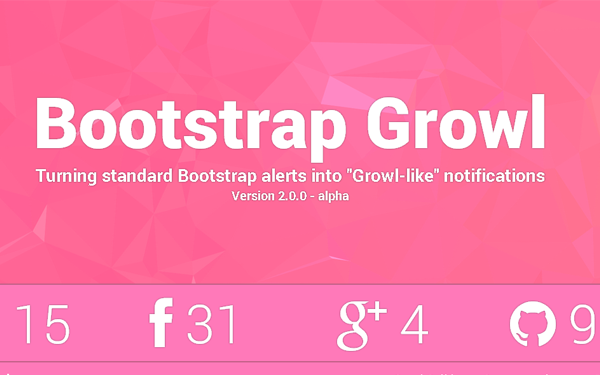 Bootstrap framework utility Bootstrap Growl