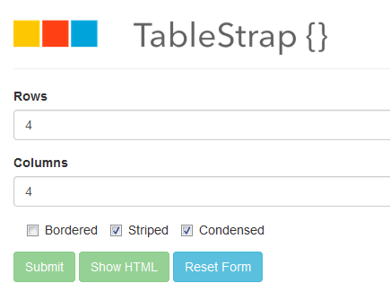 Bootstrap framework utility Tablestrap