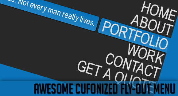 Utility Awesome Cufonized Fly out Menu with jQuery and CSS3