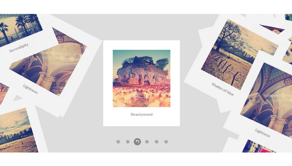 Bootstrap framework utility Scattered Polaroid gallery