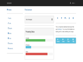 Bootstrap framework snippet Bootstrap 3 Control Panel admin dashboard